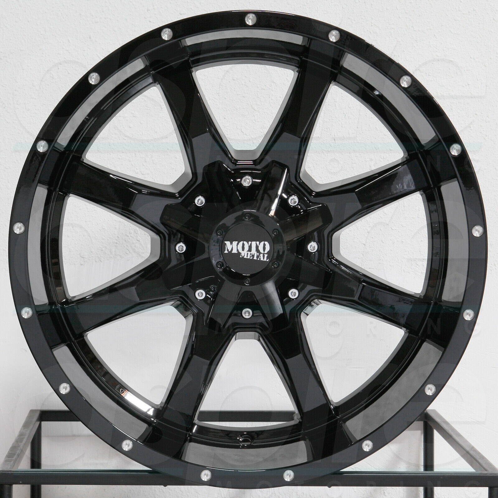 20x10 Moto Metal MO970 8x180 -24 Gloss Black Wheels Rims Set(4) - Wheels