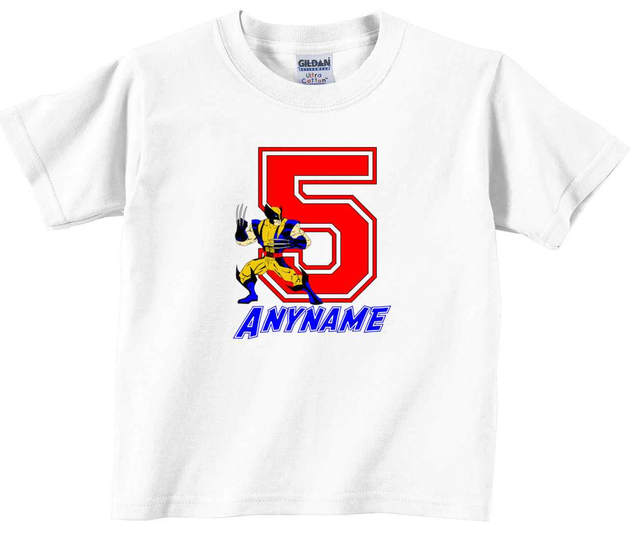 XMEN Wolverine Personalized Birthday TShirt 02 Baby & Toddler Clothing