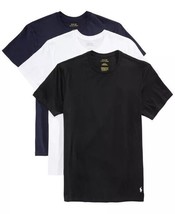 Polo Ralph Lauren men's 3 pack Classic Crew T- Shirts - Large - navy white black - $41.53