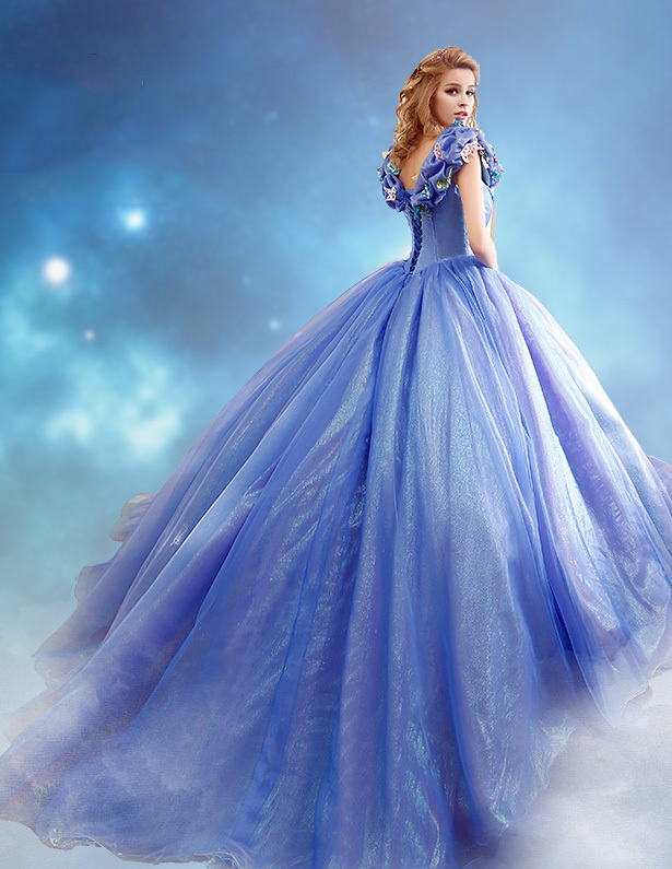 2015 Movie Dress Cinderella Adult Costume Wedding Dress - Wedding Dresses