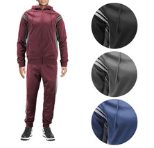 Men's Casual 2 Piece Set Gym Fitness Hooded Work Out Running Jogging Tracksuit