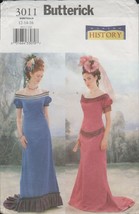 Butterick 3011 Edwardian, Victorian, Saloon Girl Dress Costume Pattern S... - $22.53