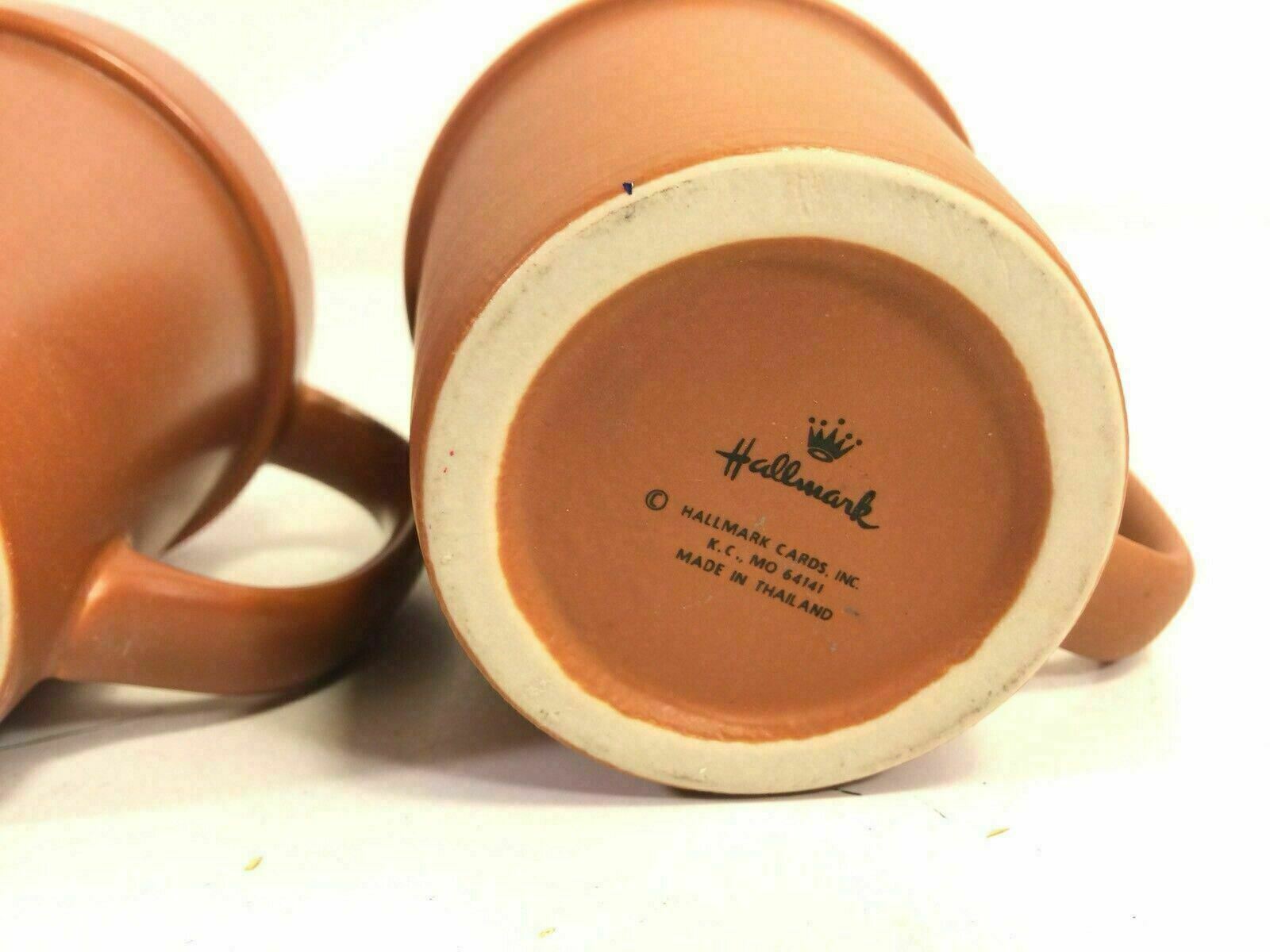 Flower Pot Mug Hallmark Terra Cotta Seed Cup Gardeners Coffee Tea Pair