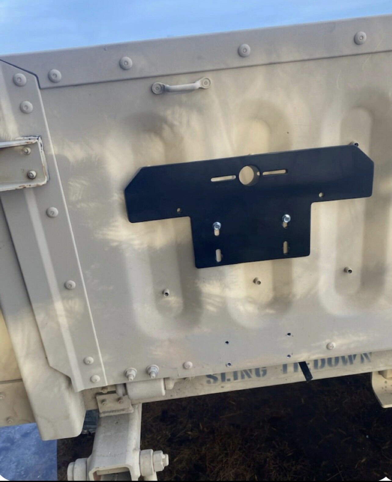 M1101 M1102 Military Trailer Prewired License Plate Bracket + Light