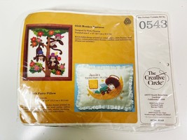 Creative Circle Monkey Business Embroidery Needlepoint Craft Stamped Clo... - $9.89