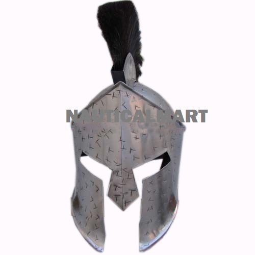 Medieval King Leonidas Spartan Helmet Black By Nauticalmart