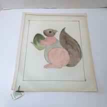 Squirrel with Nut Needlepoint Canvas 13&quot; x 15.5&quot; 12 Count - $48.37