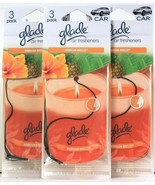 3 Packages Glade Car Hawaiian Breeze Many Uses 3 Count Hanging Air Fresh... - $18.99