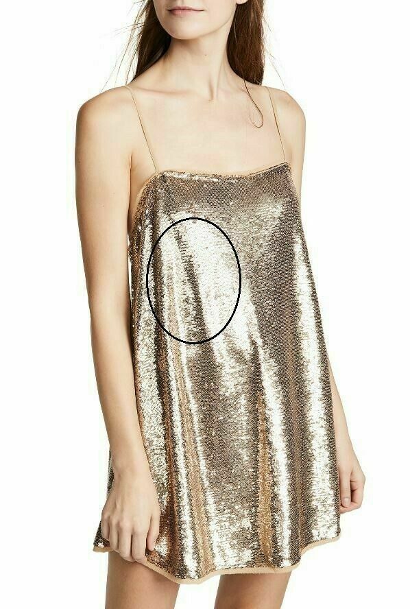 Intimately By Free People Women Time To Shine OB872533 Gold Mini Dress Size XS