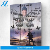 As I Sit In Heaven Fishing Background, Personalized Photo Memorial Canvas - $49.99
