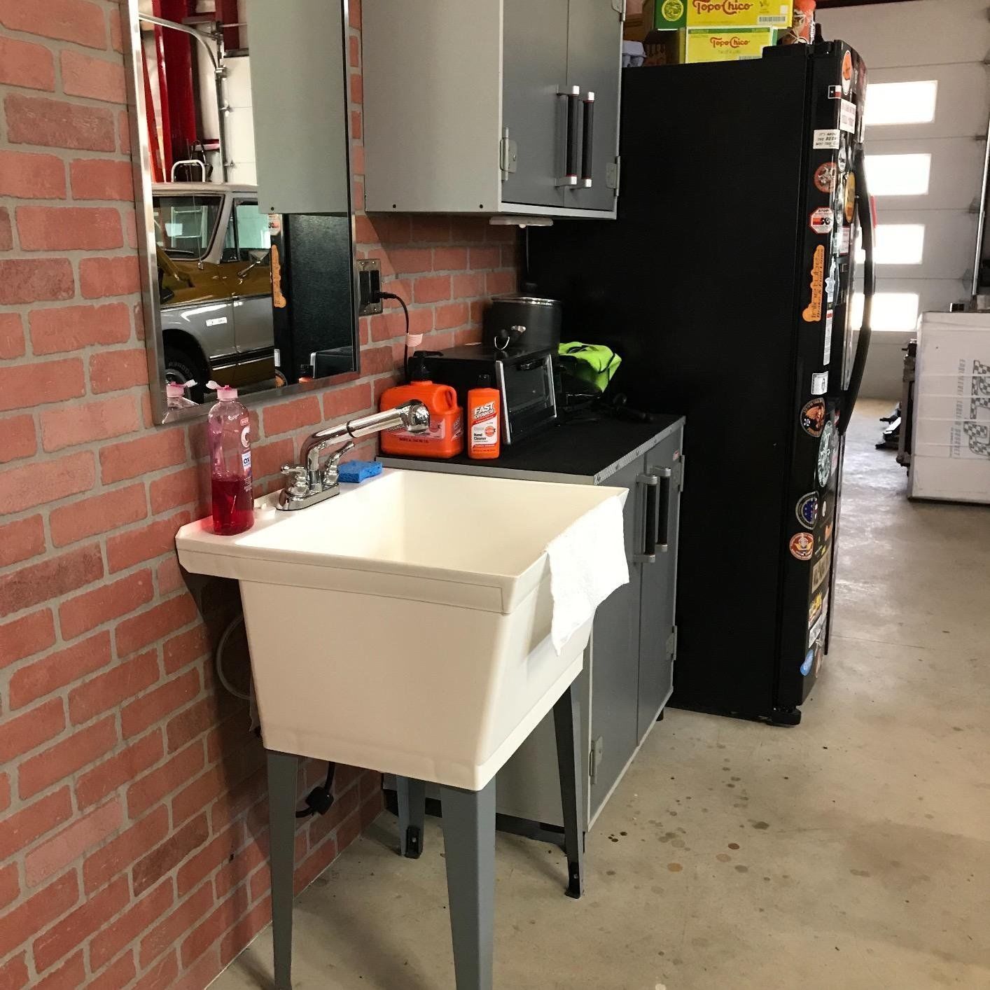 Utility Sink Large Pet Bath Spa 23" Basin Dog Wash Tub Laundry Garage Faucet NEW Shampooing