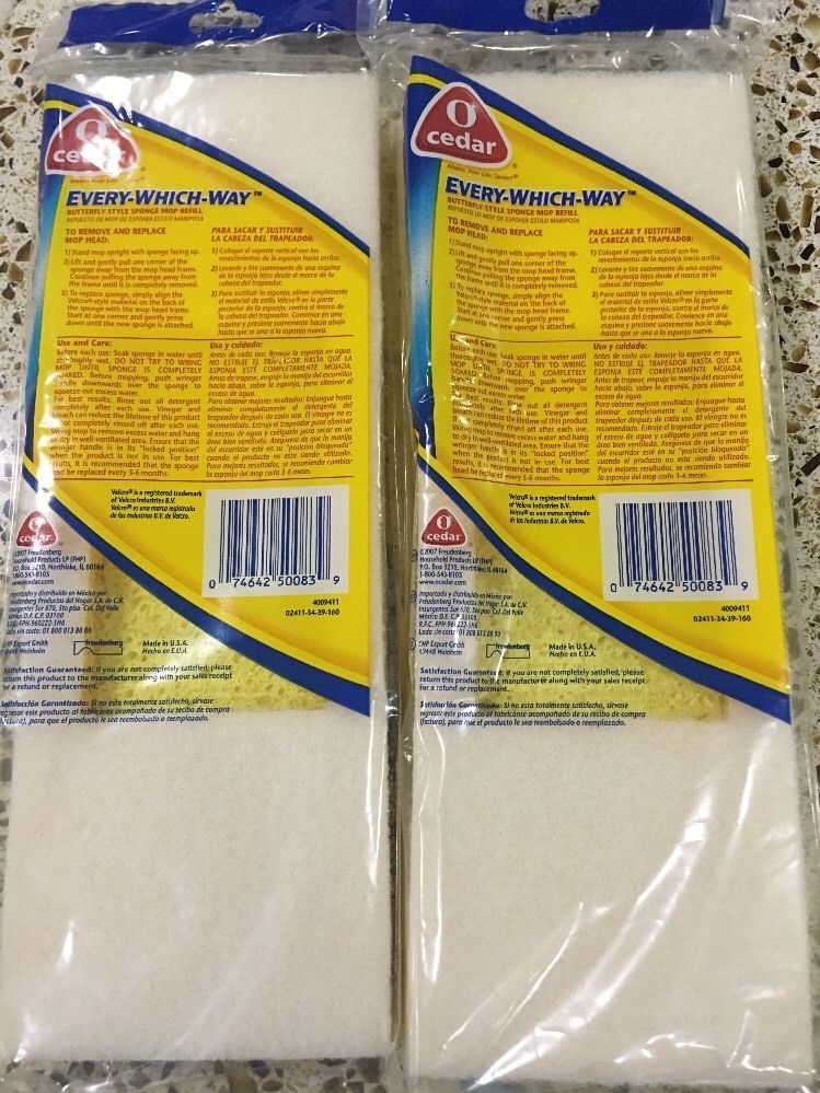 Ocedar Every Which Way Sponge Mop Refill Butterfly Style EZ change