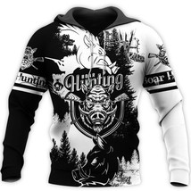Fashion black and white 3D printing hoodie casual element zipper hoodie ... - $134.65