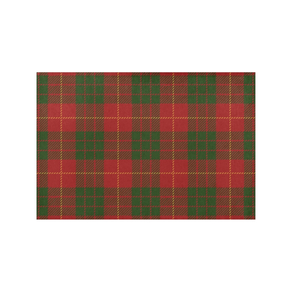 Simple Red Tartan Scottish Plaid Dinning Table Mat Placemat 12X18 inch