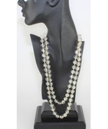 Women&#39;s Vintage Clear Lucite Beaded Necklace West Germany 24&quot; Long - $44.55