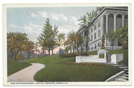 SAM DAVIS MONUMENT Capitol Grounds Nashville TN POSTCARD 1913 Curt Teich... - $14.83