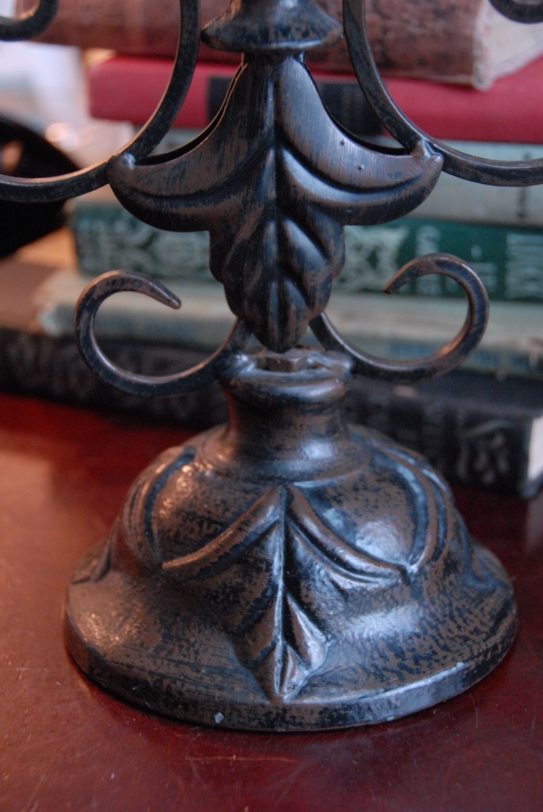 CANDLE HOLDER OIL RUBBED BRONZE FINISH CAST METAL 3 LIGHT TAPER