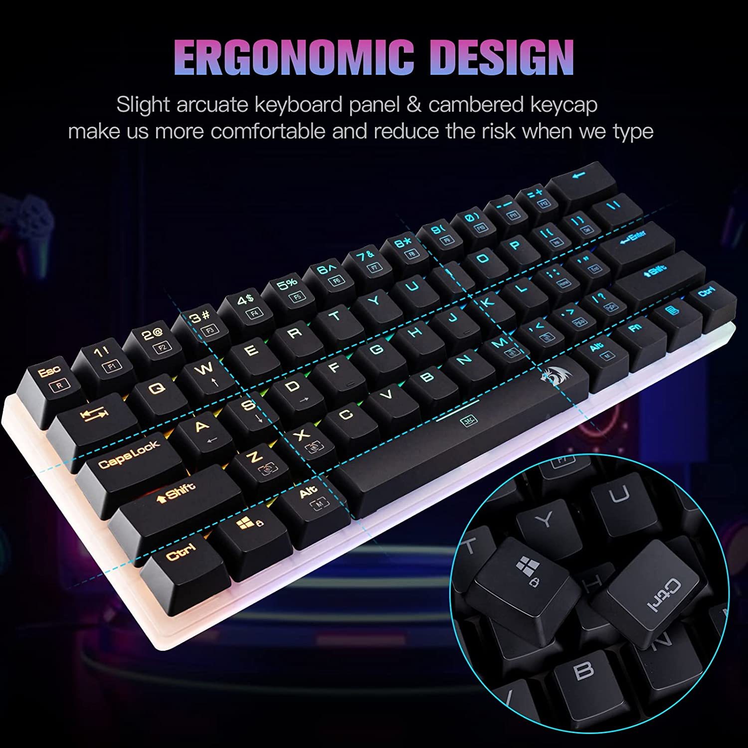 Redragon K605 Alien Giant Mechanical Gaming Keyboard, Super Big 61 Keys