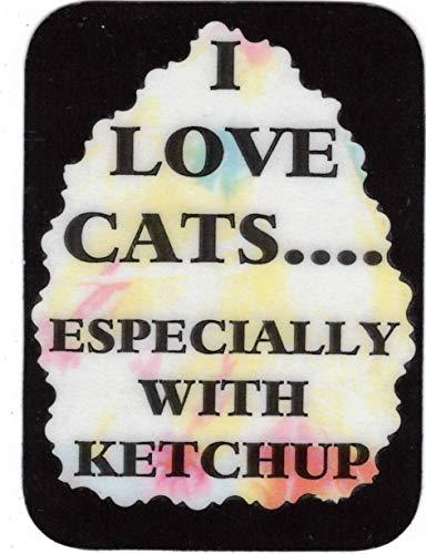 I Love Cats Especially With Ketchup 3 x 4 Love Note Humorous Sayings Pocket Ca