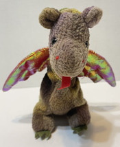 VTG 1998 TY Beanie Babies Plush Dragon Scorch Sparkle Wings 10&quot; Head to ... - $11.61