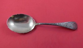 Knowles Sterling Silver Berry Spoon with Chased Floral Handle 8 3/8" - $198.55