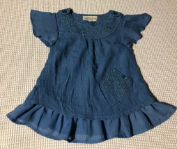 Indigo Soul Kids Blue Tunic Toddler Dress Short Sleeve Size 2T - $9.89