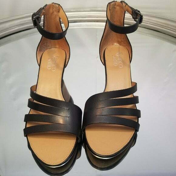 franco sarto black strappy sandals