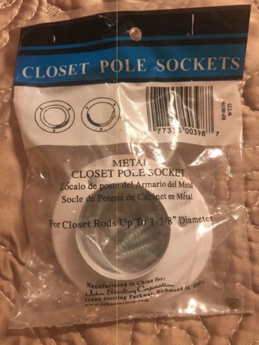Closet Pole Socket #W-125, White - $5.94