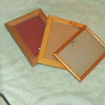 FRAMES, OAK two 8.5 X 6.5 one 8 X 5.75 wall hanging (Nclst A) - $5.90