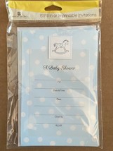 1 Pack of Blue 8 American Greetings Fill In Baby Shower Invitations *NEW* qq1 - $6.99