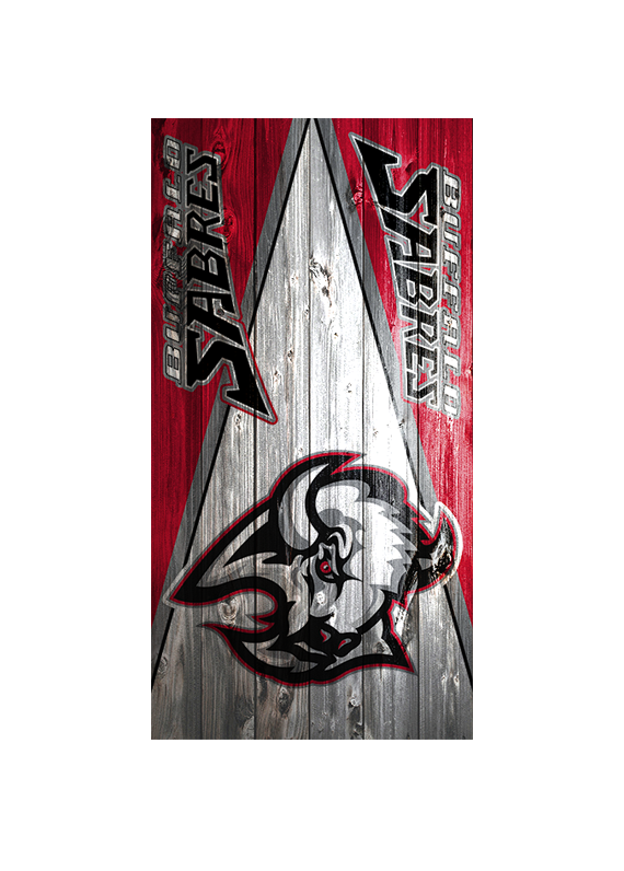CUSTOM VINYL Cornhole Board DECAL/ Buffalo Sabres Retro Triangle