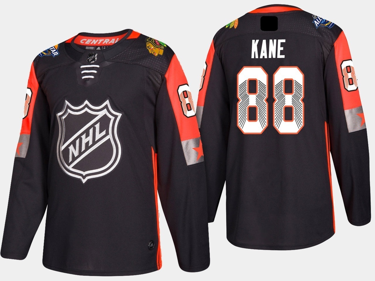 Men's Central Division 88 Patrick Kane Jersey Sewn on 2018 NHL All