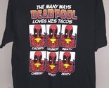Men's Marvel Deadpool Many Ways Taco T-Shirt Size XL