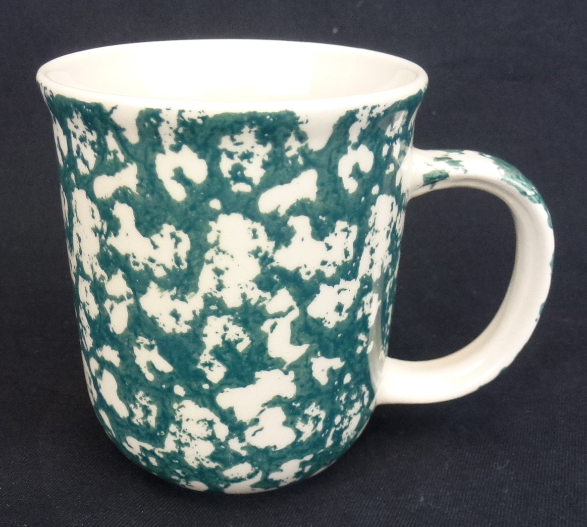 6) Tienshan Folk Craft Moose Country Mugs/CupsSponge Green8 oz
