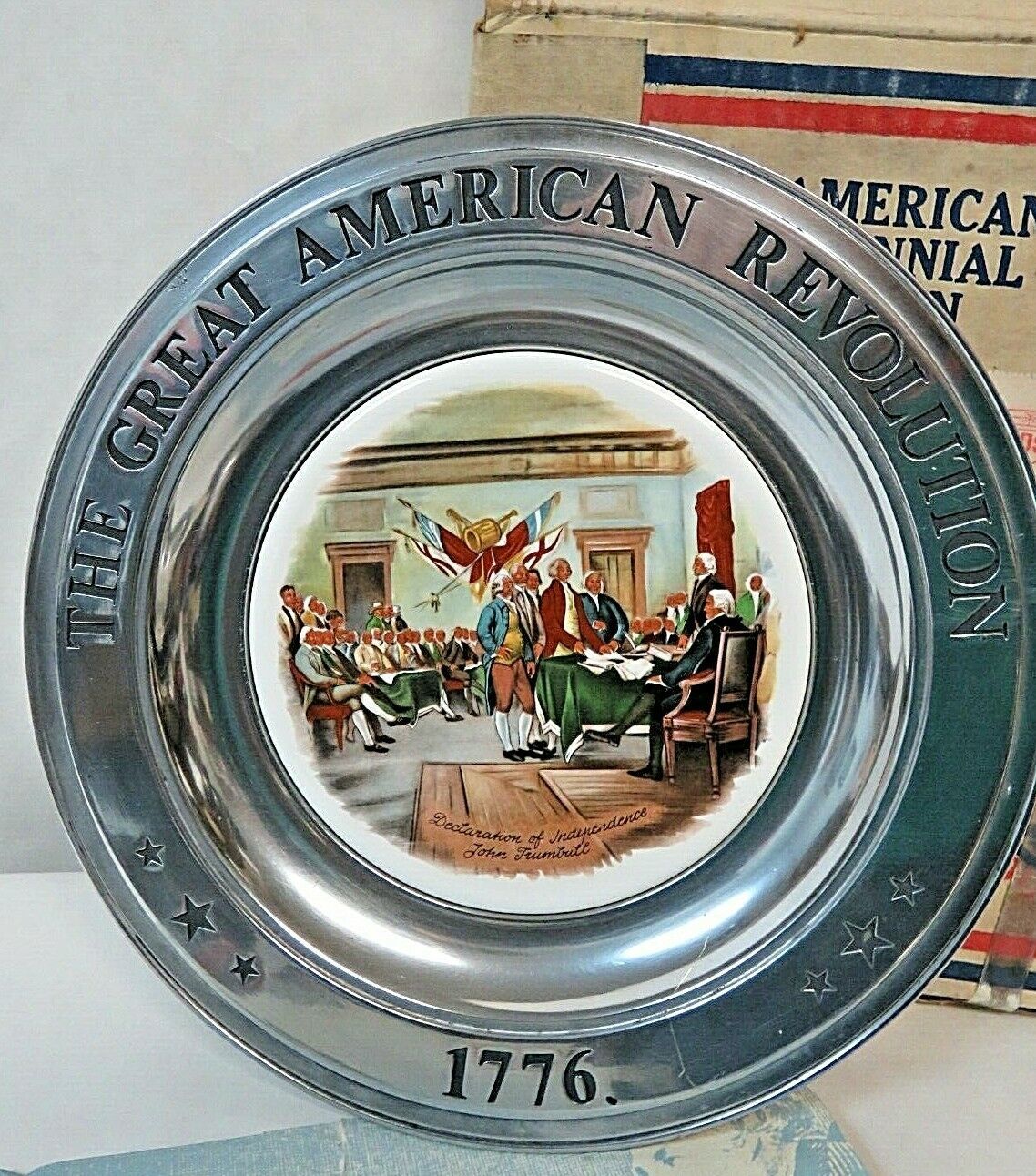 The American Revolution Bicentennial Collection Collector Pewter Plates