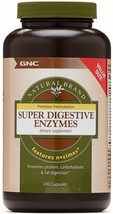 GNC Natural Brand Super Digestive Enzymes, 240 Capsules, Supports Protein - $93.70