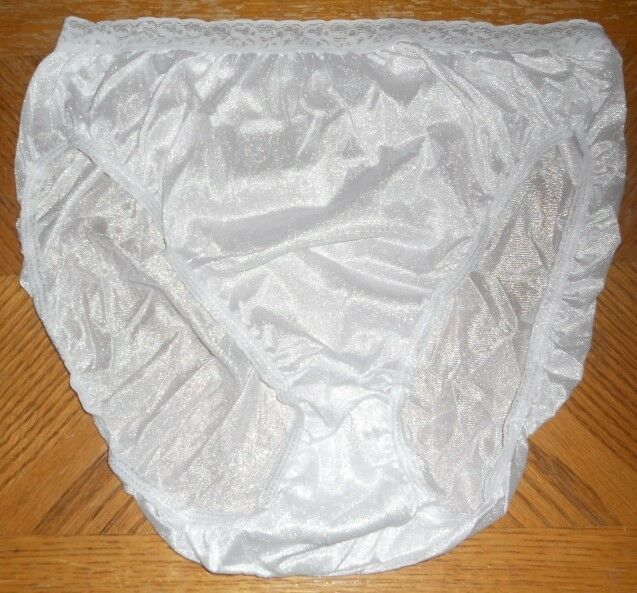 Six 6 Hanes Hi Cut Panties Silky Nylon Feminine Lace Sz 9 2x