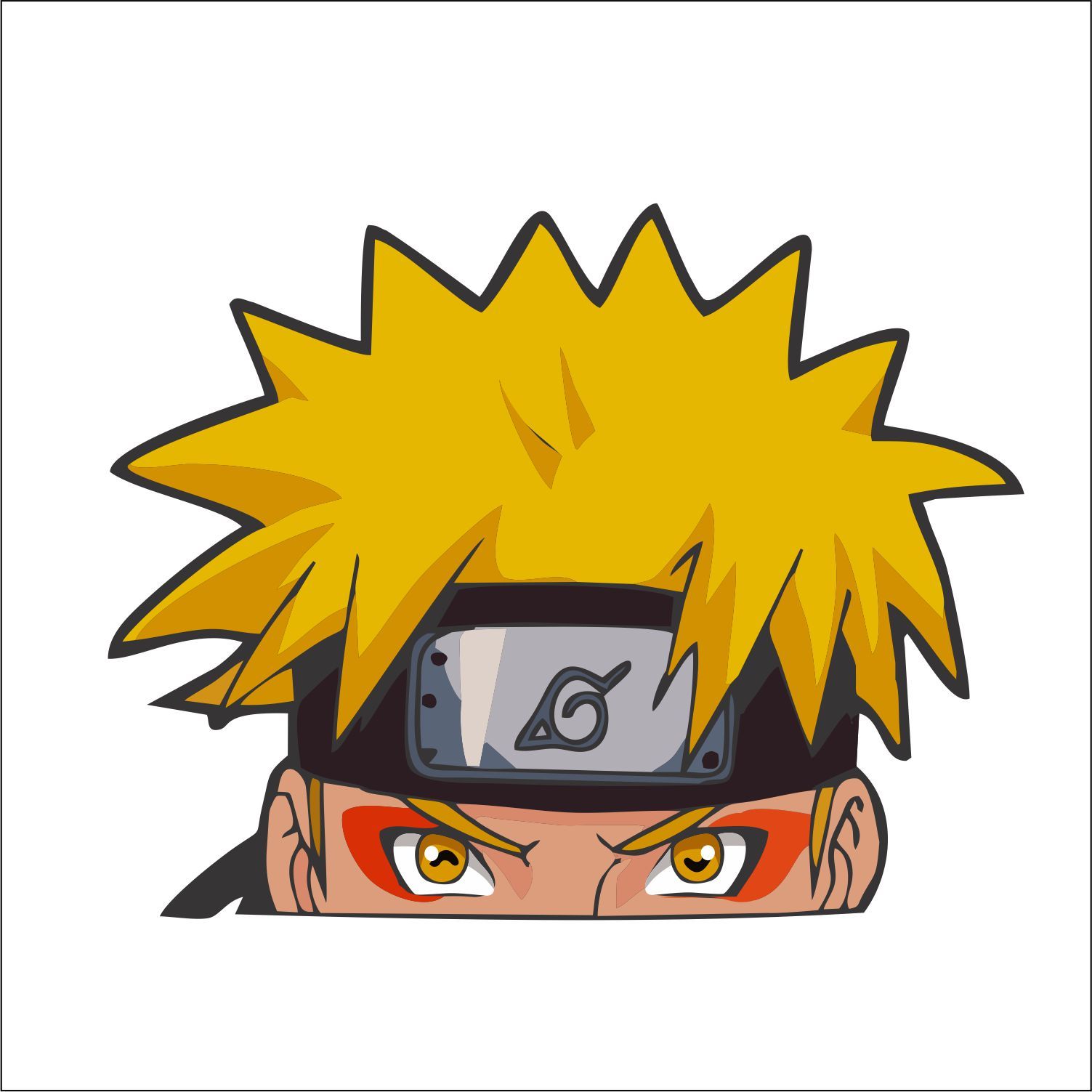 naruto 3 peeking peeker bumper window vinyl decal sticker cars anime