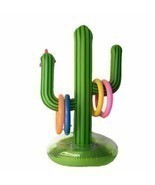 Inflatable Cactus Ring Toss Game Inflatable Pool Toys Luau Party Indoor Outdoor - $23.99