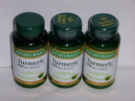 (3 pack)  Nature&#39;s Bounty Turmeric - 450 mg - 60 Capsules each  - Exp 2024+ - $19.99
