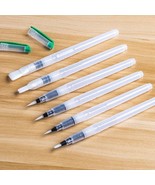Watercolor Brush Pen Set Fine Tip Flat Head Brushes 6pcs Watercolor Pain... - $10.00