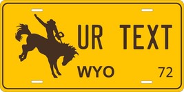 Wyoming 1972 License Plate Personalized Custom Auto Bike Motorcycle Mope... - $10.99+