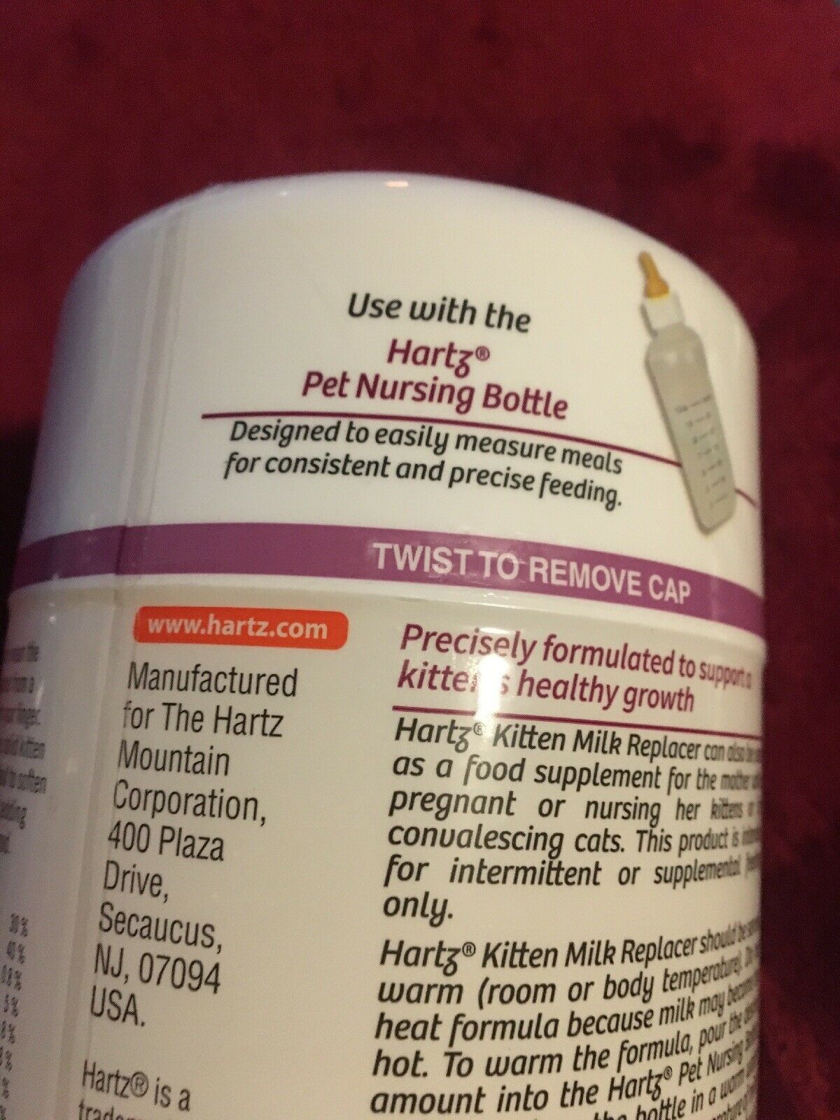 HARTZ Powdered Milk Replacer Formula for Kittens New. 11 OzBrand New