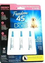 1 Packs Freedom 45 Spot On For Puppy Toy Mini Dog 5-10Lbs Topical 6 Month Supply