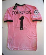Thibaut Courtois Real Madrid UCL Match Pink Goalkeeper Soccer Jersey 202... - $100.00