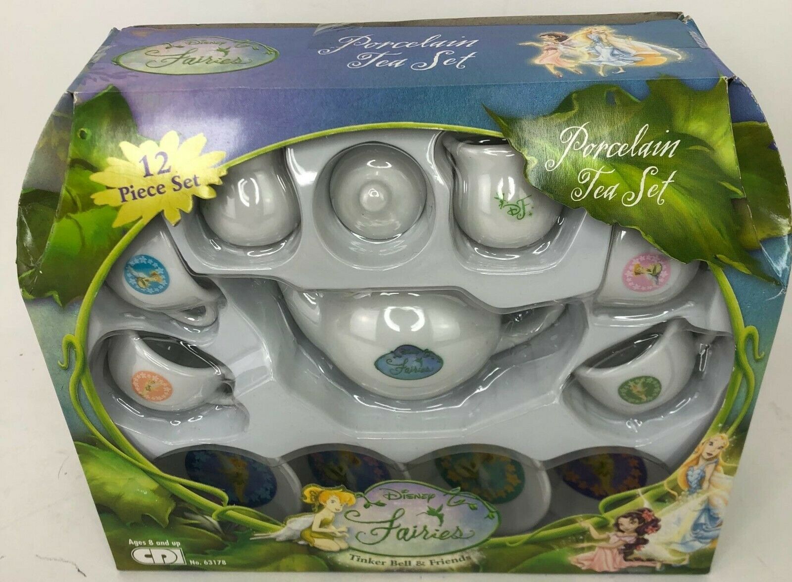 NEW Disney Fairies Tinkerbell Great Fairy Rescue Porcelain Tea Set 12