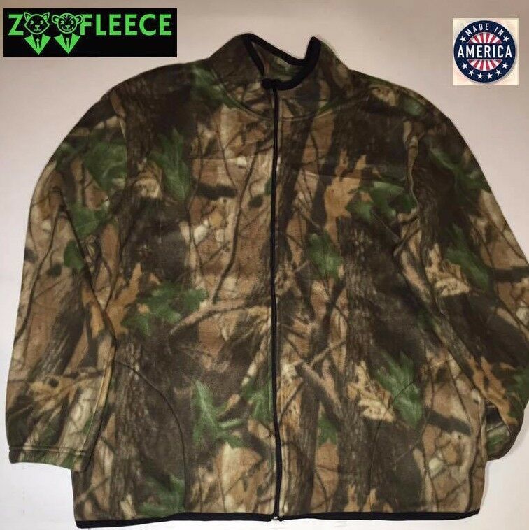 ZooFleece Snow Green Winter Camouflage Jacket Funny Sweater Unisex Hunting USA