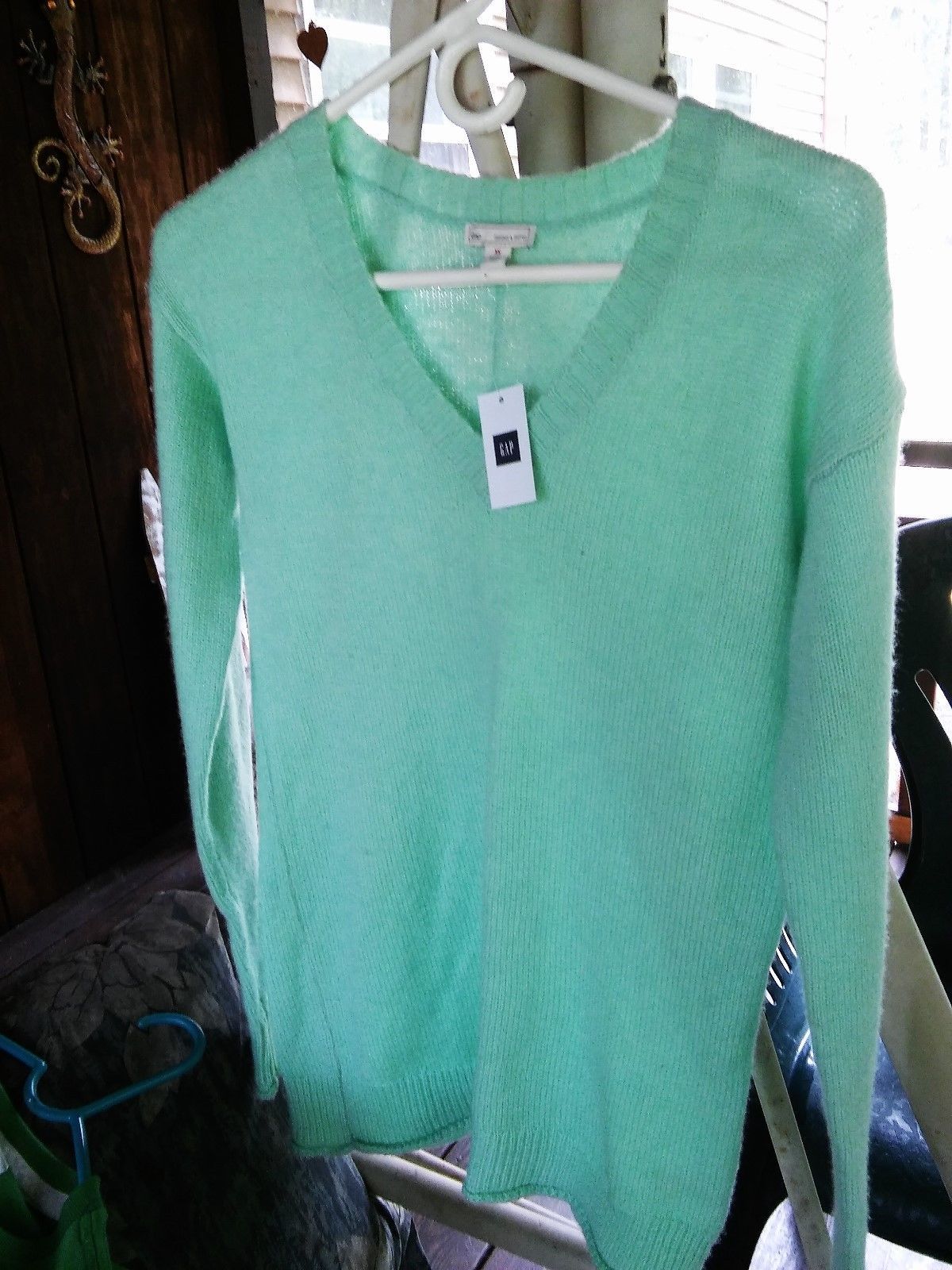 green wool sweater womens