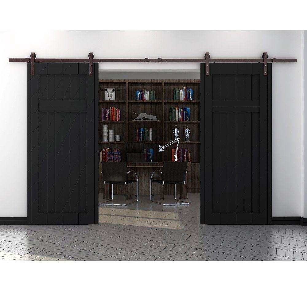 Everbilt 72" Dark OilRubbed Bronze Strap Sliding Barn Door Track w