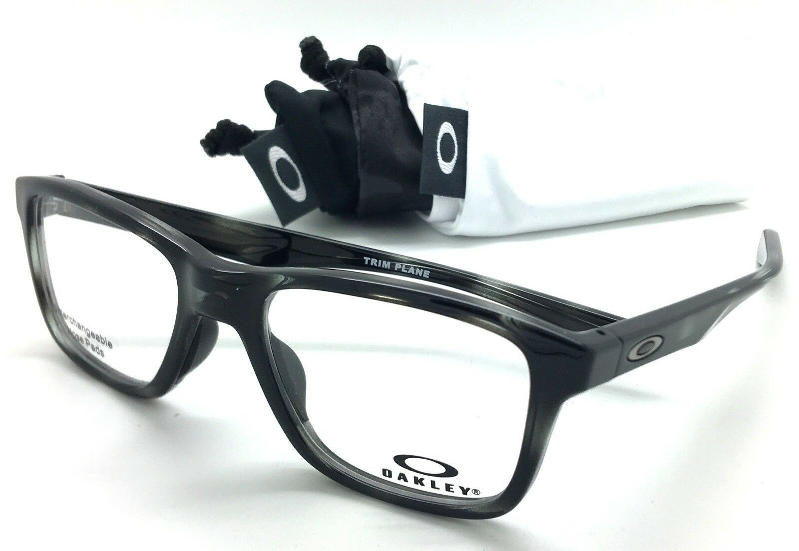 New OAKLEY RX OX8107 0451 Trim Plane eyeglass Frames Polished Grey